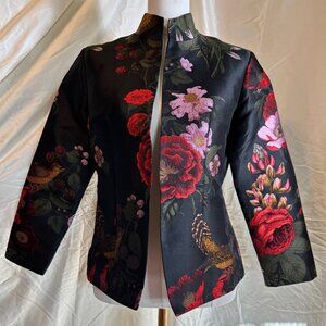 GRACE CHUANG NEW YORK TAPESTRY JACKET BIRD ROSE SMALL NWOT